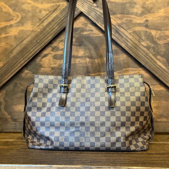 LOUIS VUITTON Damier Ebene Chelsea Tote - Picture 1 of 16